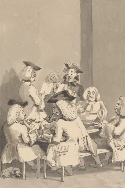 Hogarth At Old Slaughters Hobbing With Highmore The Painter
