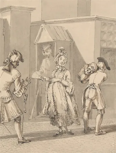 Hogarth Carrying His Masters Sick Child Round Leicester Fields The Spot Of Ground Leicester House