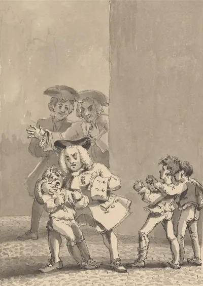Hogarth Having Been Followed By Barry And A Friend Was Caught Backing A Boy To Fight Purposely To Catch His Fearful Countenance