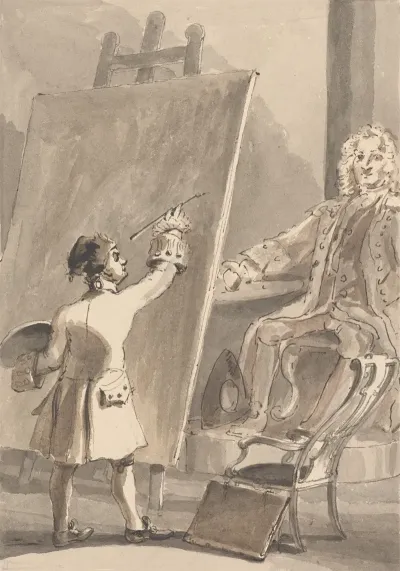 Hogarth Painting His Picture Of Captain Coram For The Foundling Hospital