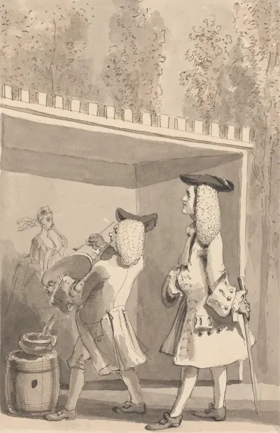 Hogarth Painting In Vauxhall Gardens In The Presence Of Jonathan Tyers