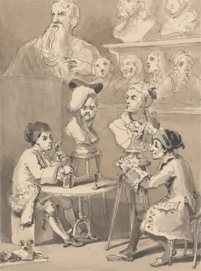 Hogarth Sitting To Roubiliac For His Bust