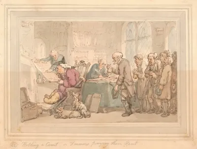 Holding A Court Or Farmers Paying Their Rent