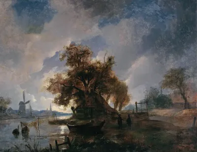 Hollandische Flusslandschaft 2