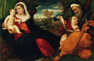 Holy Family In A Landscape