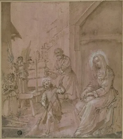 Holy Family In Josephs Carpentry Shop
