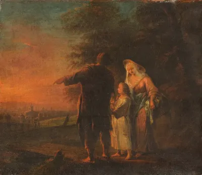 Holy Family On The Way To Jerusalem