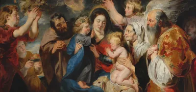 Holy Family Surrounded By Angels