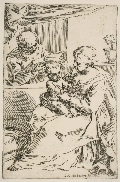 Holy Family With A Rosary