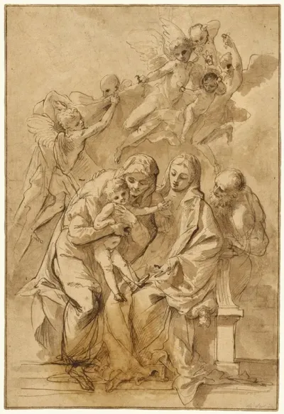 Holy Family With Saint Anne