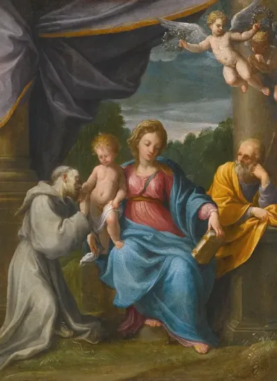 Holy Family With Saint Francis 2