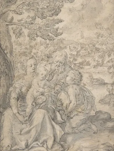 Holy Family With The Infant Saint John The Baptist
