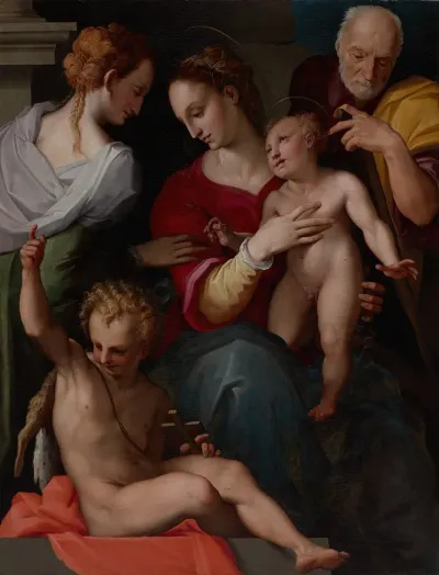 Holy Family With The Mystic Marriage Of Saint Catherine