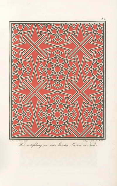 Holzvertafelung Aus Der Moschee Lashar Zu Kairo
