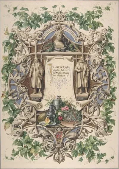 Homage From Bavarian Artists To King Ludwig I
