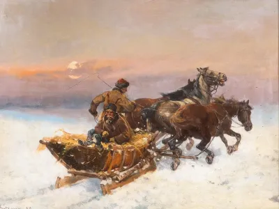 Home Journey In A Sledge