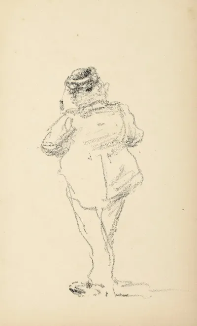 Homme A La Toque De Dos