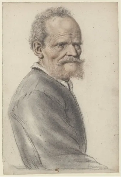 Homme Age A Barbe Courte Rousse Vu De Trois Quarts A Droite