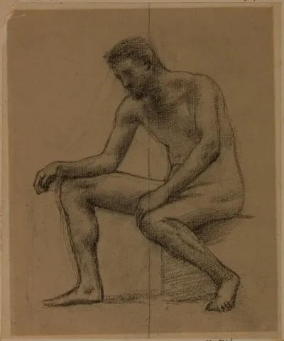 Homme Nu Assis 6