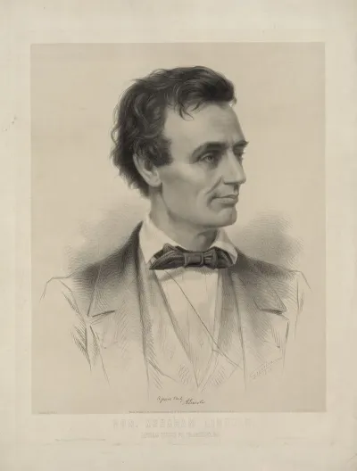 Hon Abraham Lincoln Republican Candidate For The Presidency 1860