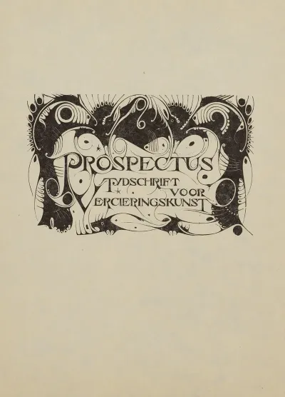 Hoofd Voor Een Prospectus Van Het Tijdschrift Voor Versieringskunst