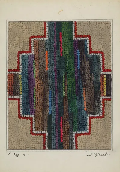 Hooked Rug Center Design