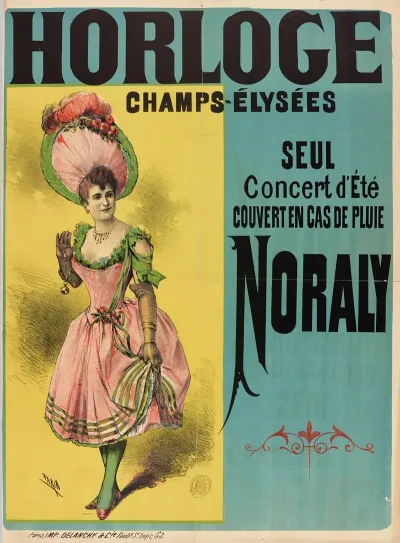 Horloge Champs Elysees Seul Concert Dete Couvert En Cas De Pluie Noraly