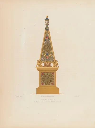 Horlogerie De Table Du Xviie Siecle