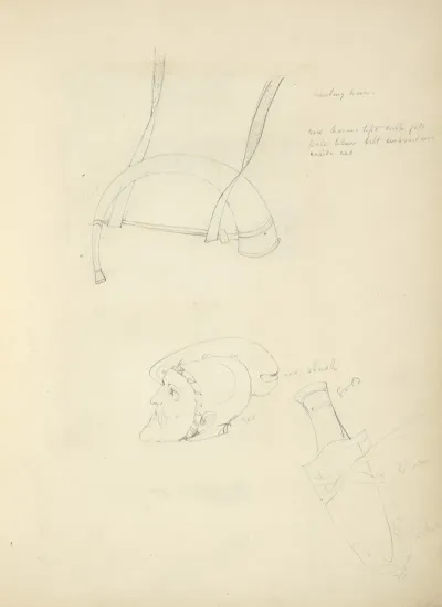 Horn A Mans Head And A Knife In A Sheath