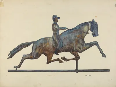 Horse And Rider Weather Vane