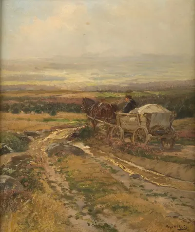 Horse Cart On A Hill