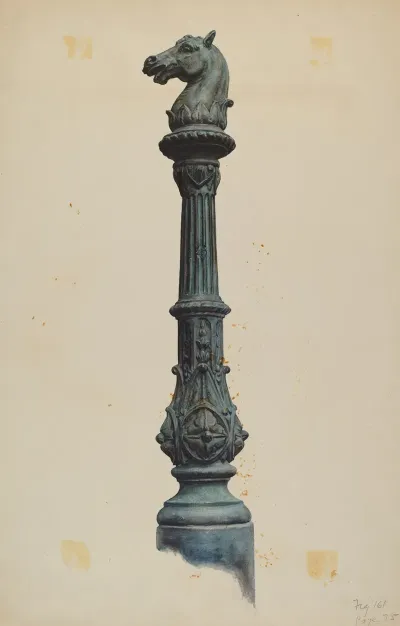 Horse Head Hitching Post 3