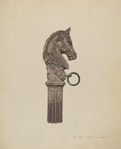 Horse Head Hitching Post 4