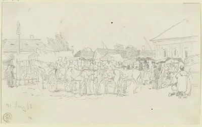 Horse Market In Hungary