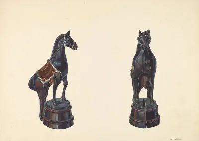 Horse On Barrel Bank