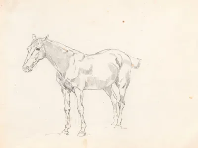 Horse Study For The Painting Return From The Horse Fair 3