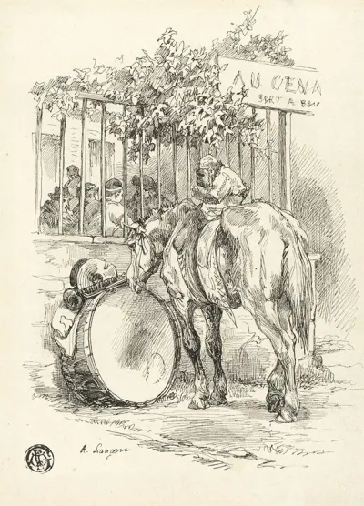 Horse With Monkey On Back