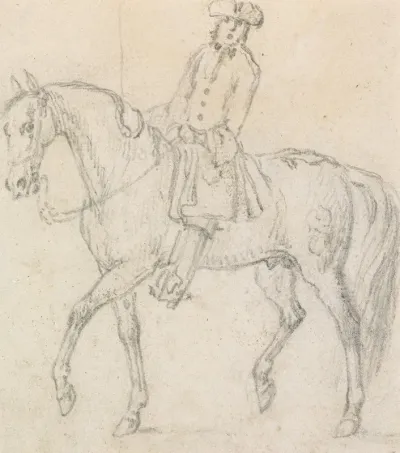 Horse With Rider Wearing Tricorne Hat