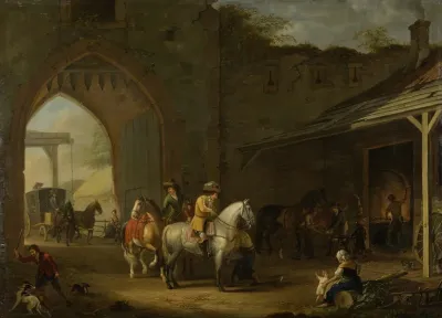 Horsemen At The Blacksmiths