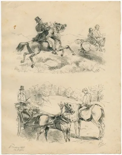 Horsemen In The Dunes Carriage