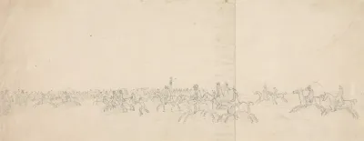 Horses Going Up For The Start Of A Race