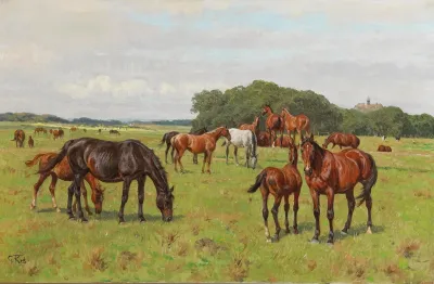 Horses In A Meadow 2