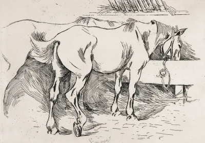Horses In A Stable
