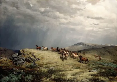 Horses In The Mountains