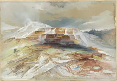 Hot Springs Of Gardiners River Yellowstone