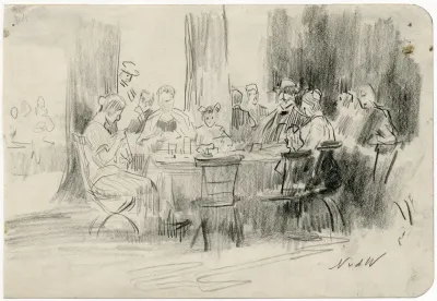 Hotelgasten Rond Een Tafel 2