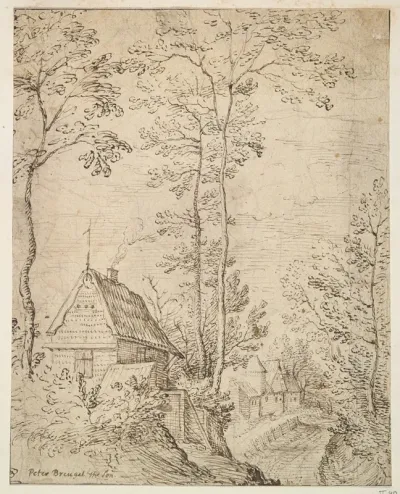 House On A Hill With Road To Right