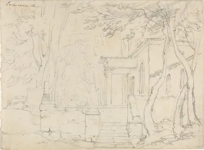 House With A Portico At Ermenonville
