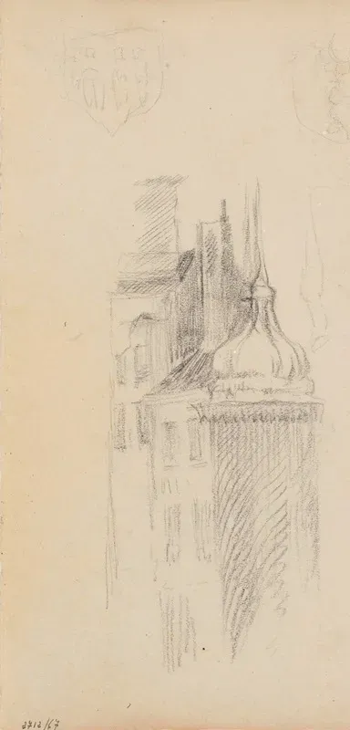 Houses And Pear Shaped Turret