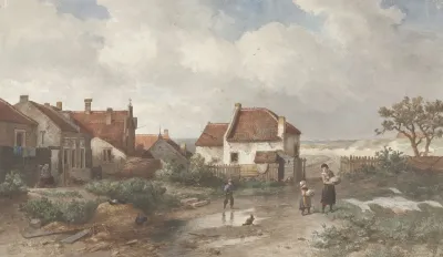 Houses At The Edge Of A Village In The Dunes